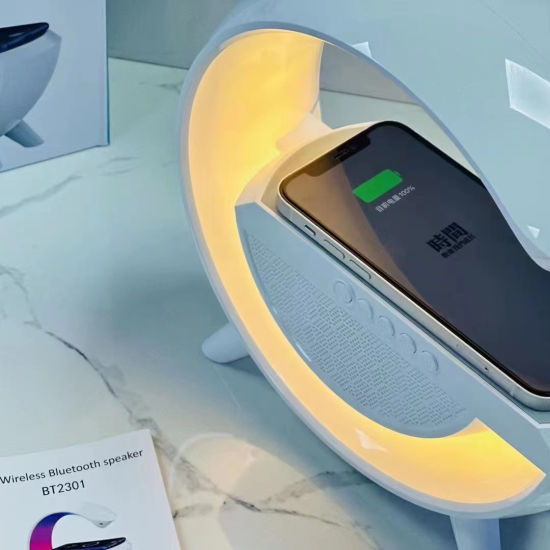 Led Wireless Charger With Speaker